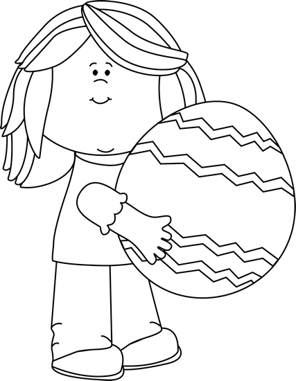Black_and_White_Girl_Holding_a_Big_Easter_Egg
